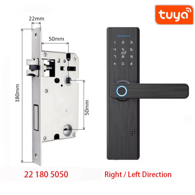 Tuya APP WiFi Fingerprint Lock Smart Door lock Fechadura Digital Door Lock Security Electronic Password RFID Unlock,Home lock