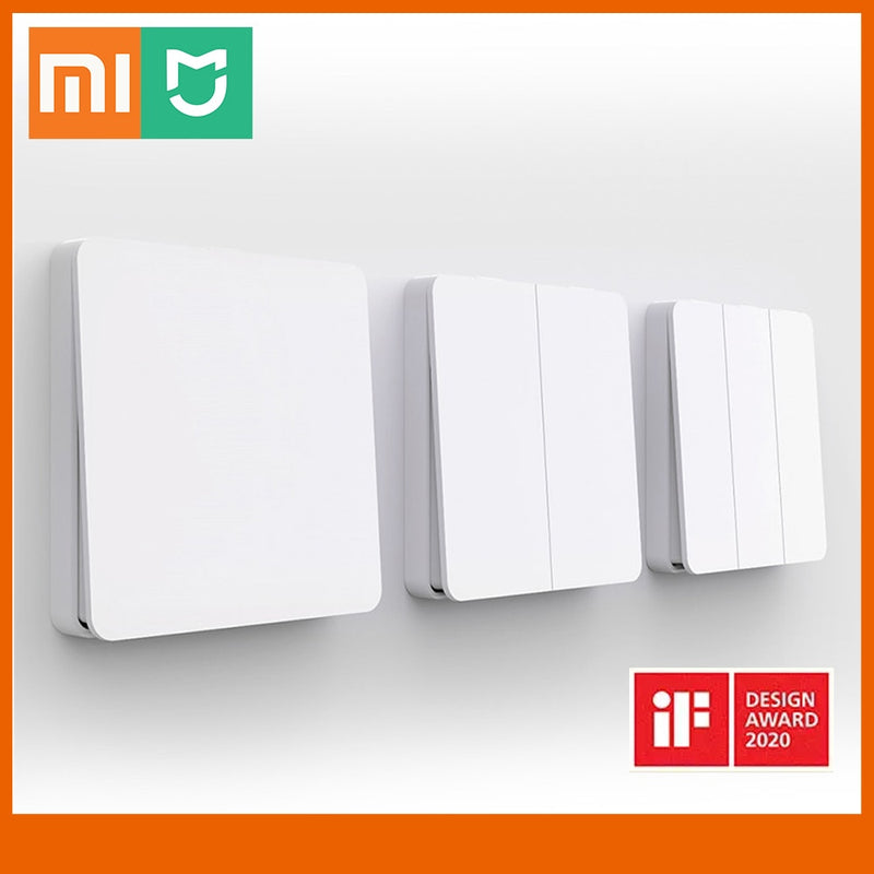 Xiaomi Mijia Wall Switch Single Double triple Open Dual Control Switch 2 Modes Switch Over Intelligent Lamp Lights Switch